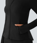 Veste d'équitation ajustée Softlyzero™ avec col montant, passe-pouces, poches, plis et fermeture éclair - Protection UPF50+
