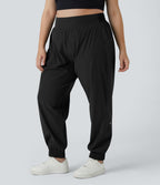 Jogging de Randonnée Grande Taille Taille Haute avec Ceinture Élastique
