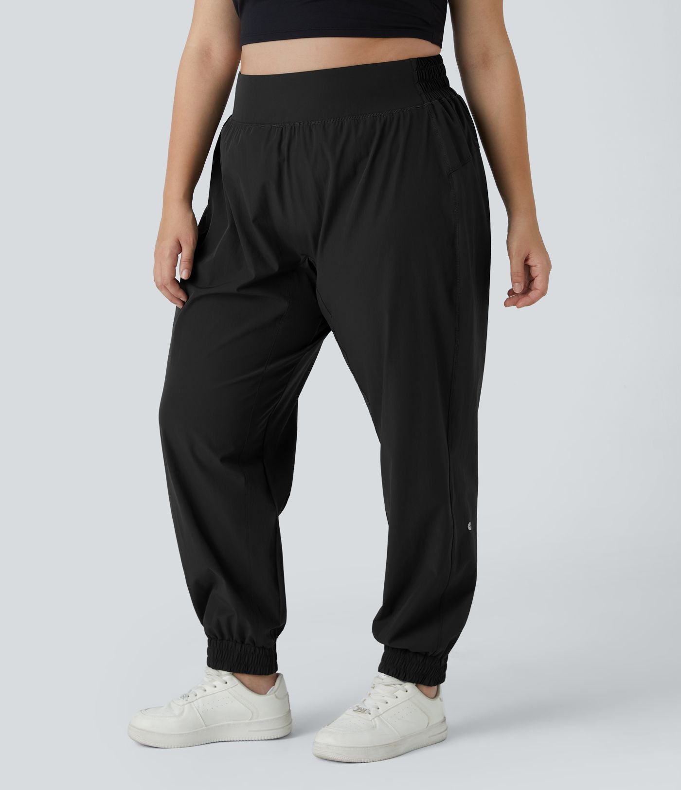 Jogging de Randonnée Grande Taille Taille Haute avec Ceinture Élastique