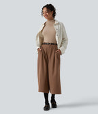 Pantalon tailleur large Halara Flex™ plissé taille haute avec poches