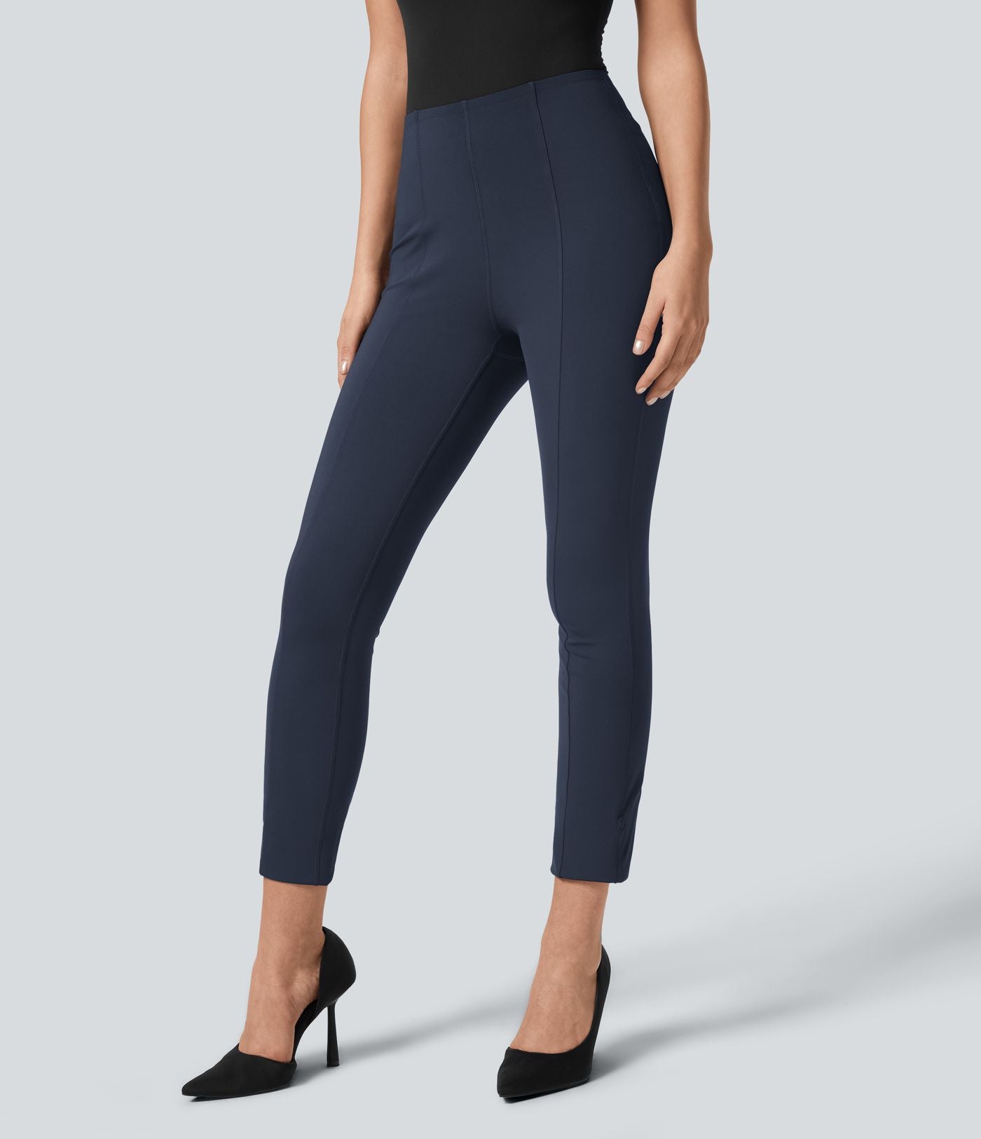 Pantalon de travail 7/8 gainant taille haute avec ourlet ajustable Halara Flex™