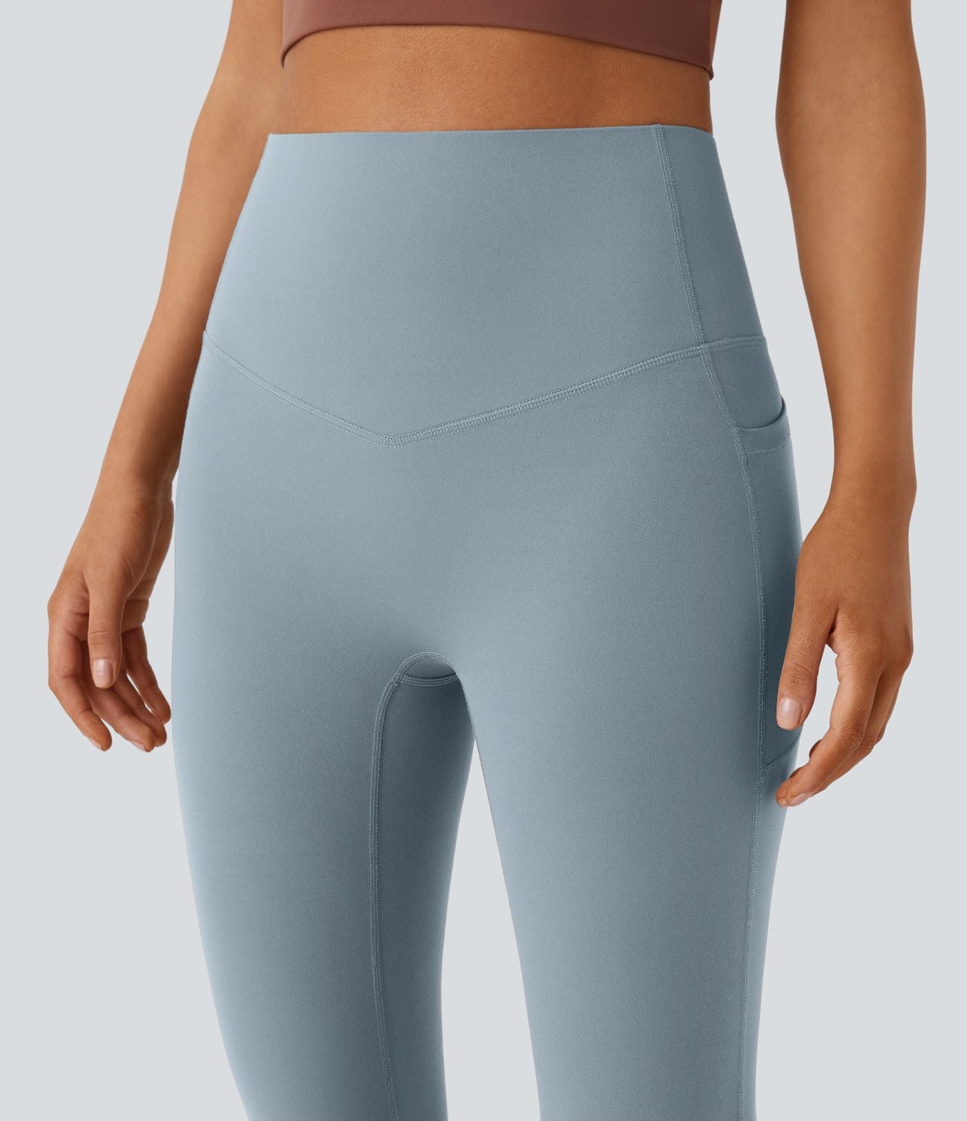 Pantalon de yoga à coupe bootcut gainant taille haute avec poches Halara UltraSculpt™