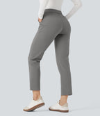Pantalon de travail ajusté 7/8 repliable taille haute avec cordon de serrage Halara Flex™ DayStretch avec poches