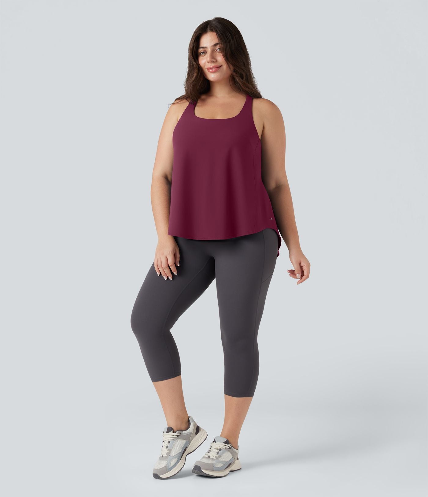 Débardeur running Halara UltraSculpt™ grande taille col rond ourlet arrondi