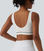 OneForm Brassière de sport de tennis sans coutures maintien léger dos nu color block soutien-gorge intégré
