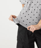 T-shirt casual col V à manches courtes à pois