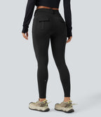 Legging cargo de randonnée résistant à l'usure taille mi-haute avec poches