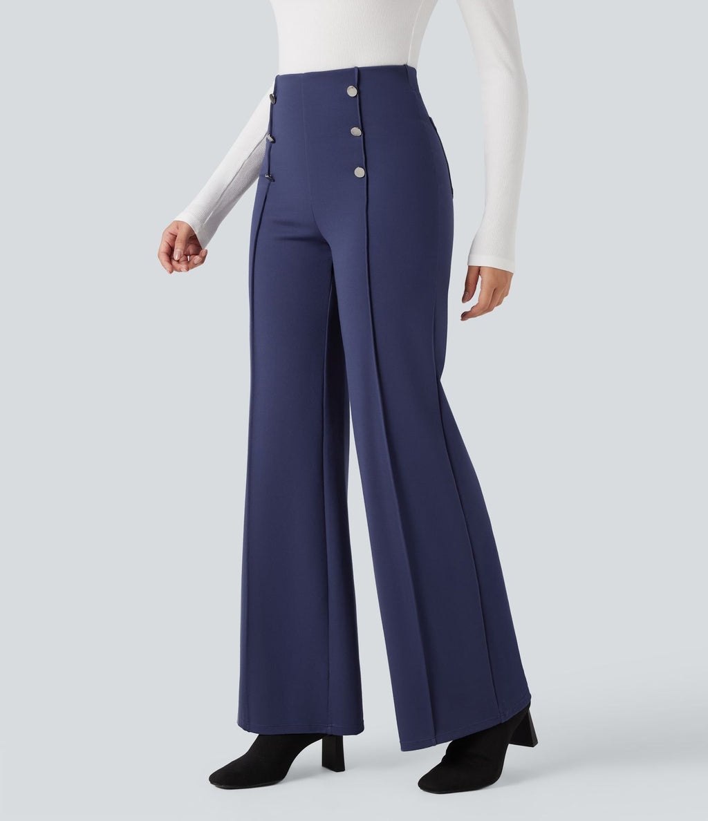 Pantalon tailleur large gainant taille haute Halara Flex™