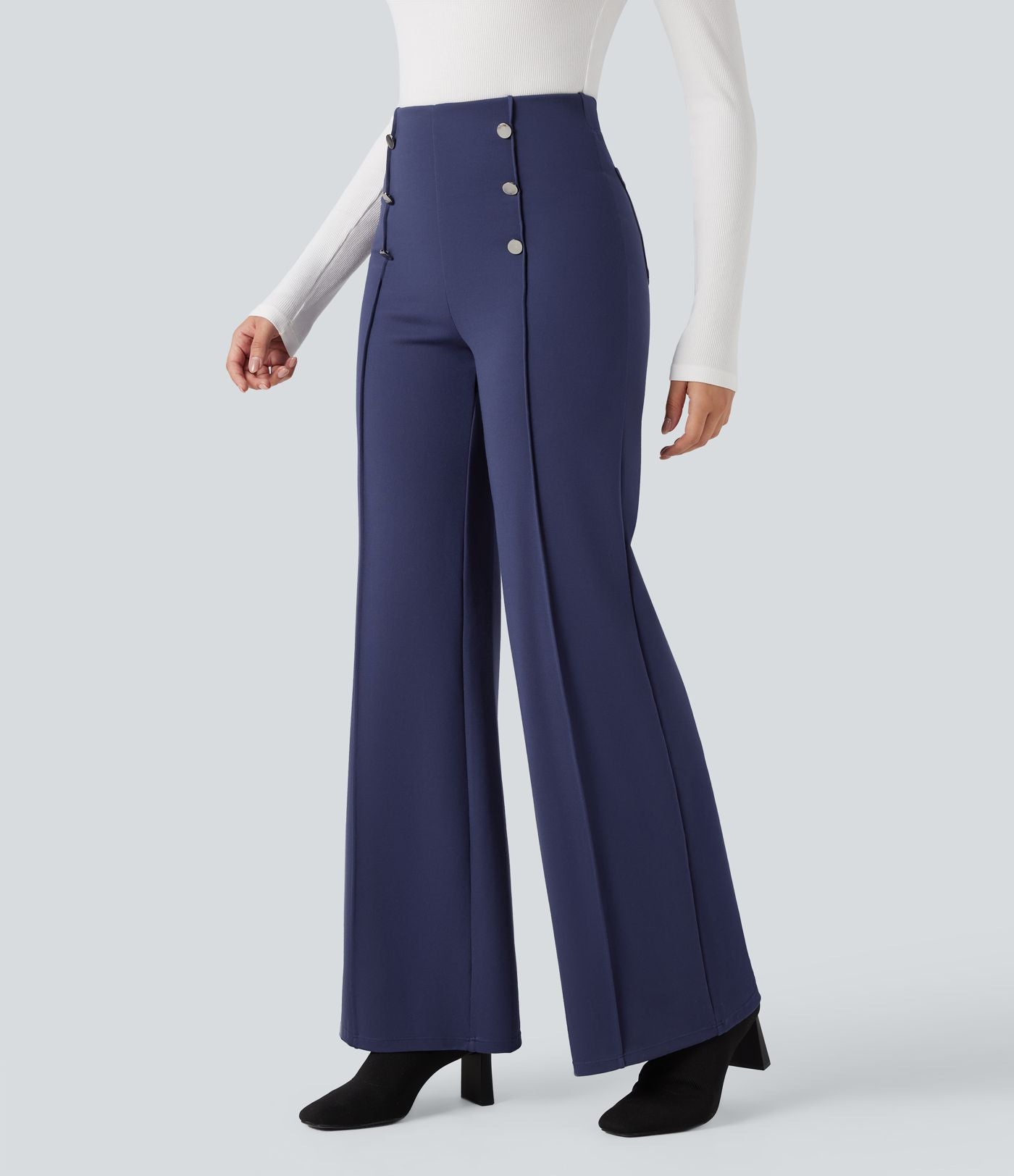 Pantalon tailleur large gainant taille haute Halara Flex™