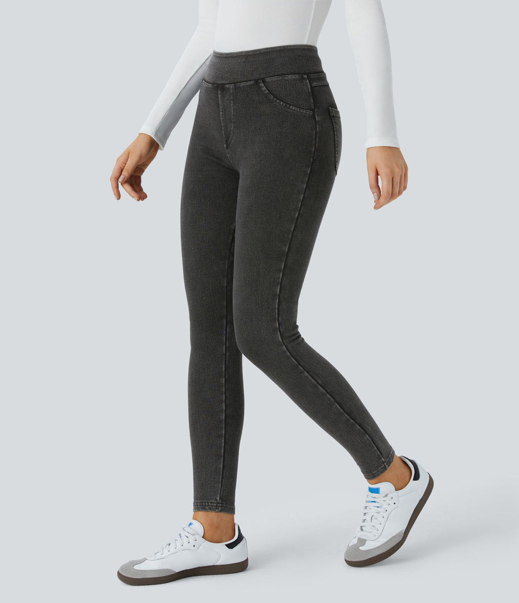 Legging en denim taille haute Halara Flex™ Denim Heat avec poches