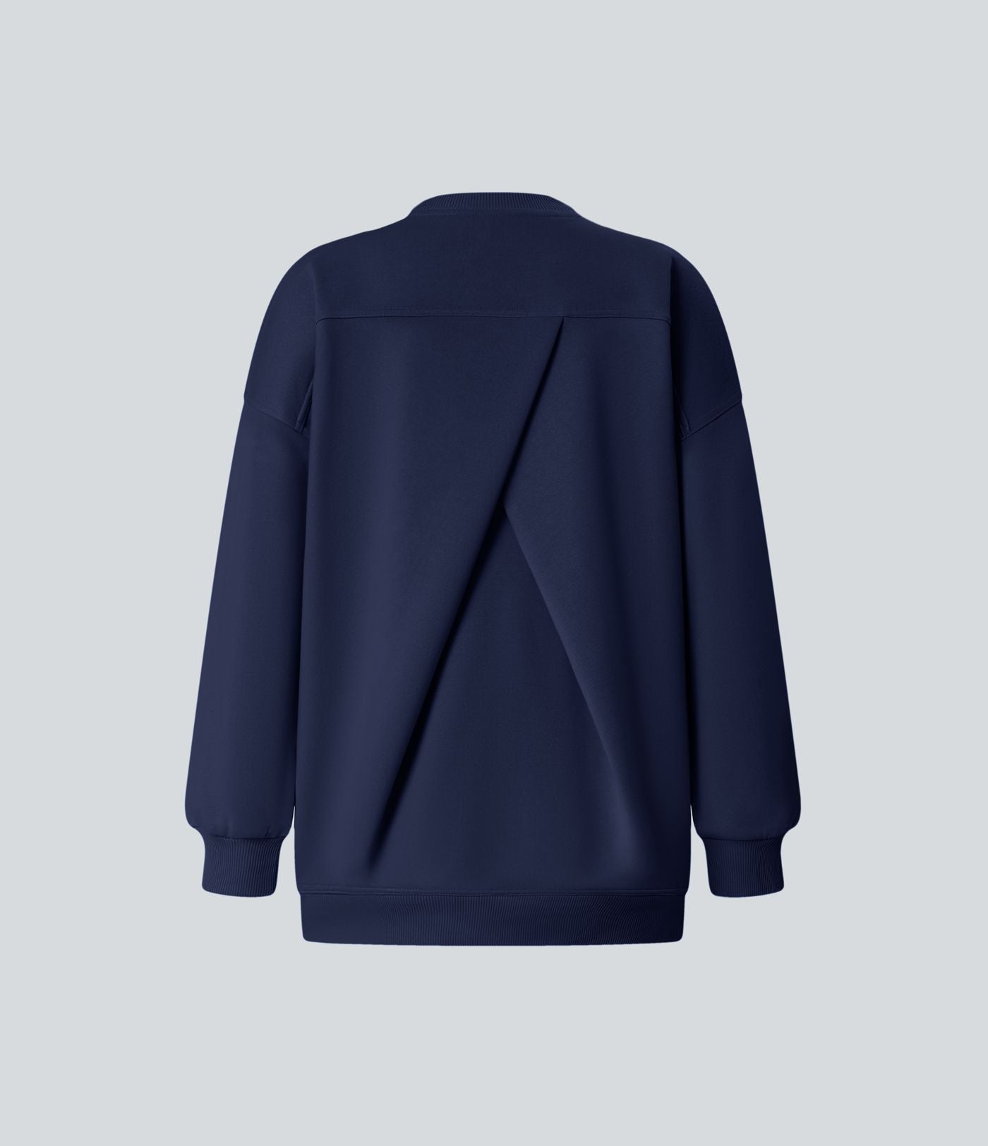Sweat-shirt décontracté en polaire, col rond, manches longues, poches latérales, coupe oversize