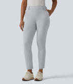 Pantalon de golf slim taille mi-haute séchage rapide avec poche pour tee, UPF 40+