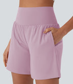 Short de yoga SoftlyZero™ Airy 2-en-1 taille très haute avec poches et effet frais InstantCool 17,5 cm