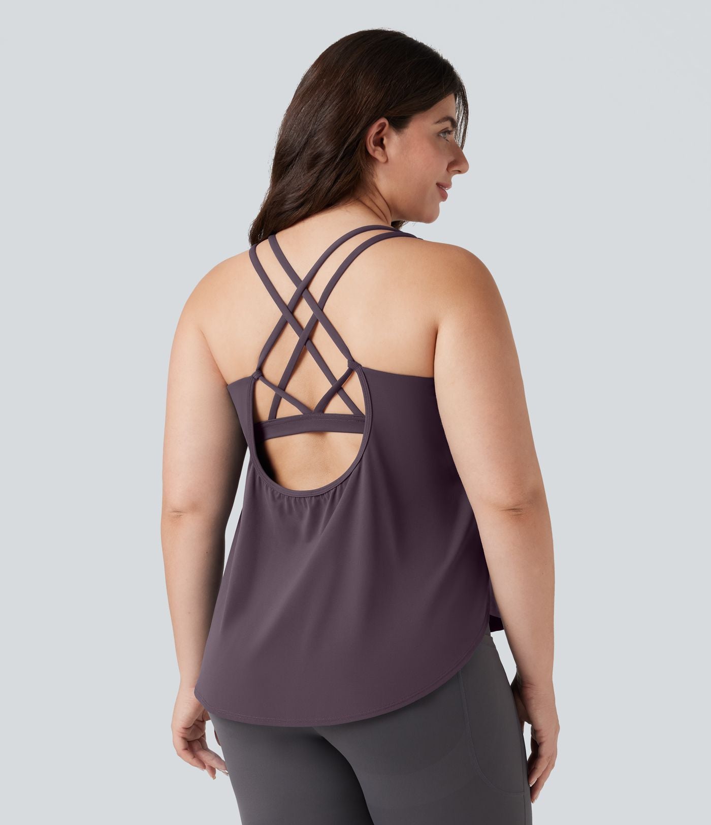 Débardeur running Halara UltraSculpt™ grande taille col rond ourlet arrondi