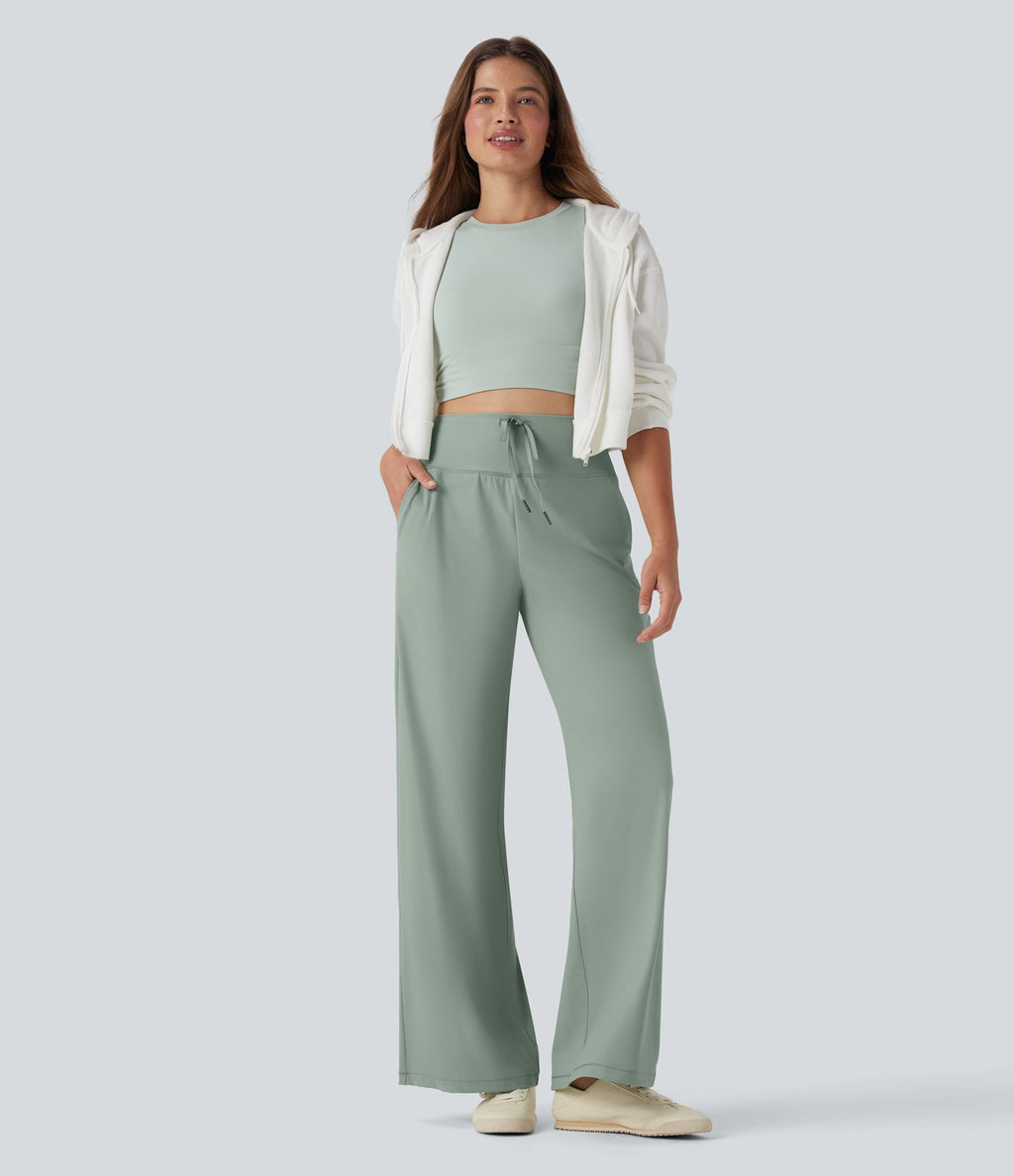 Pantalon de yoga Halara UltraSculpt™ taille haute avec cordon de serrage et poches