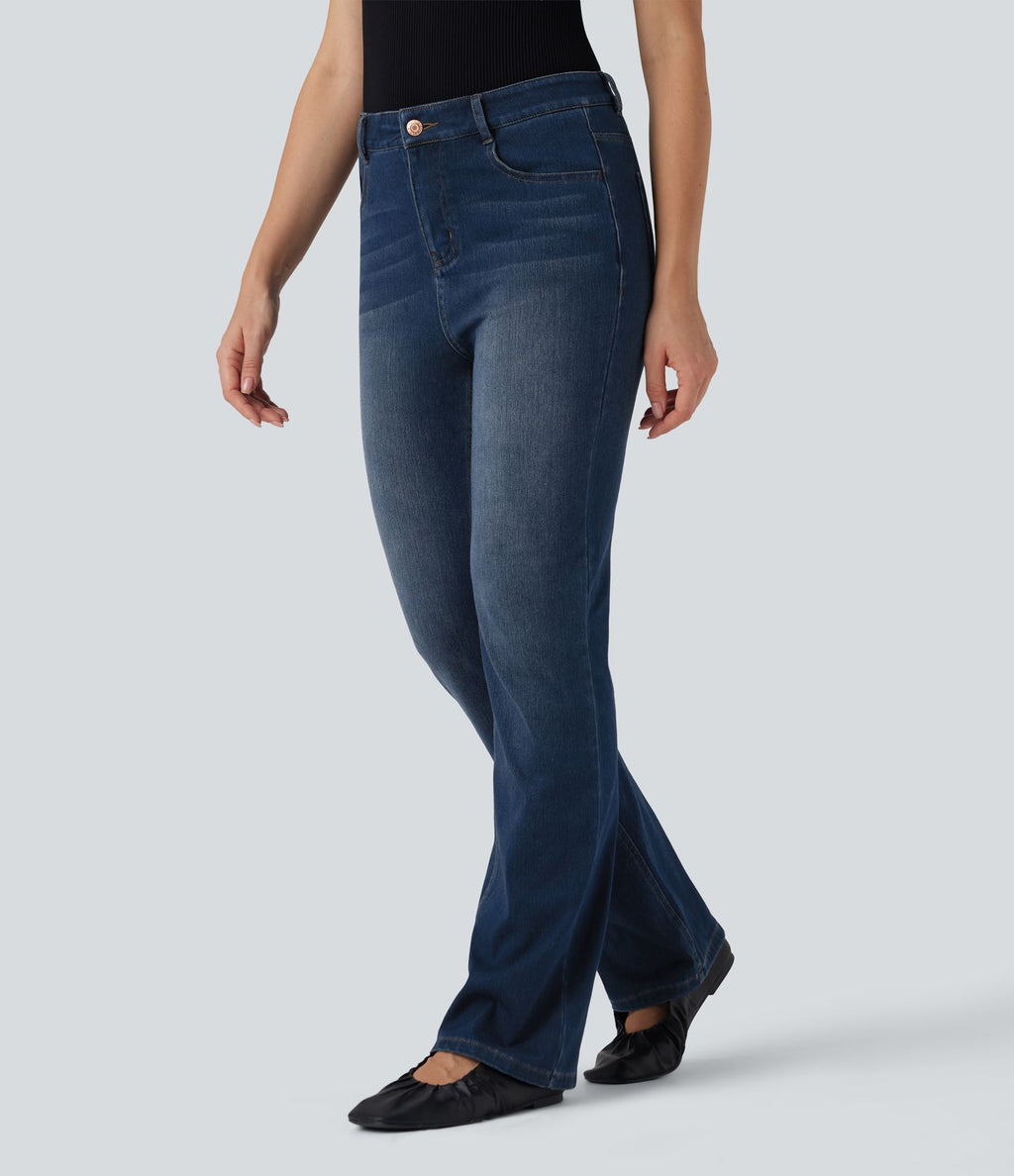 Jean évasé Halara Flex™ taille haute avec poches