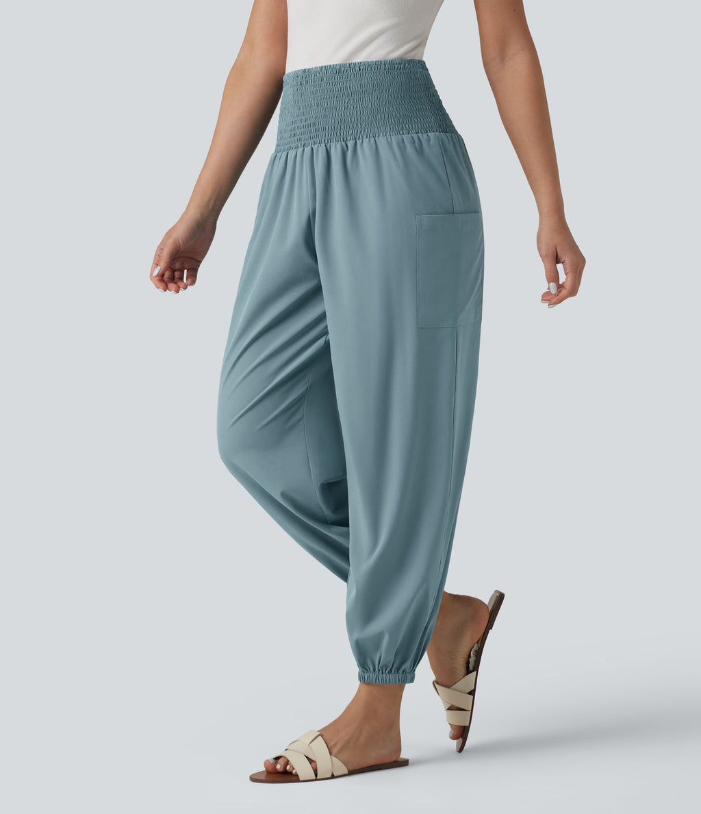 Jogging Breezeful™ taille ultra haute froncé, séchage rapide, avec poches