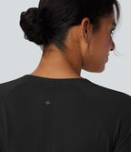 Haut de sport col rond manches raglan longues sans couture OneForm Seamless Flow
