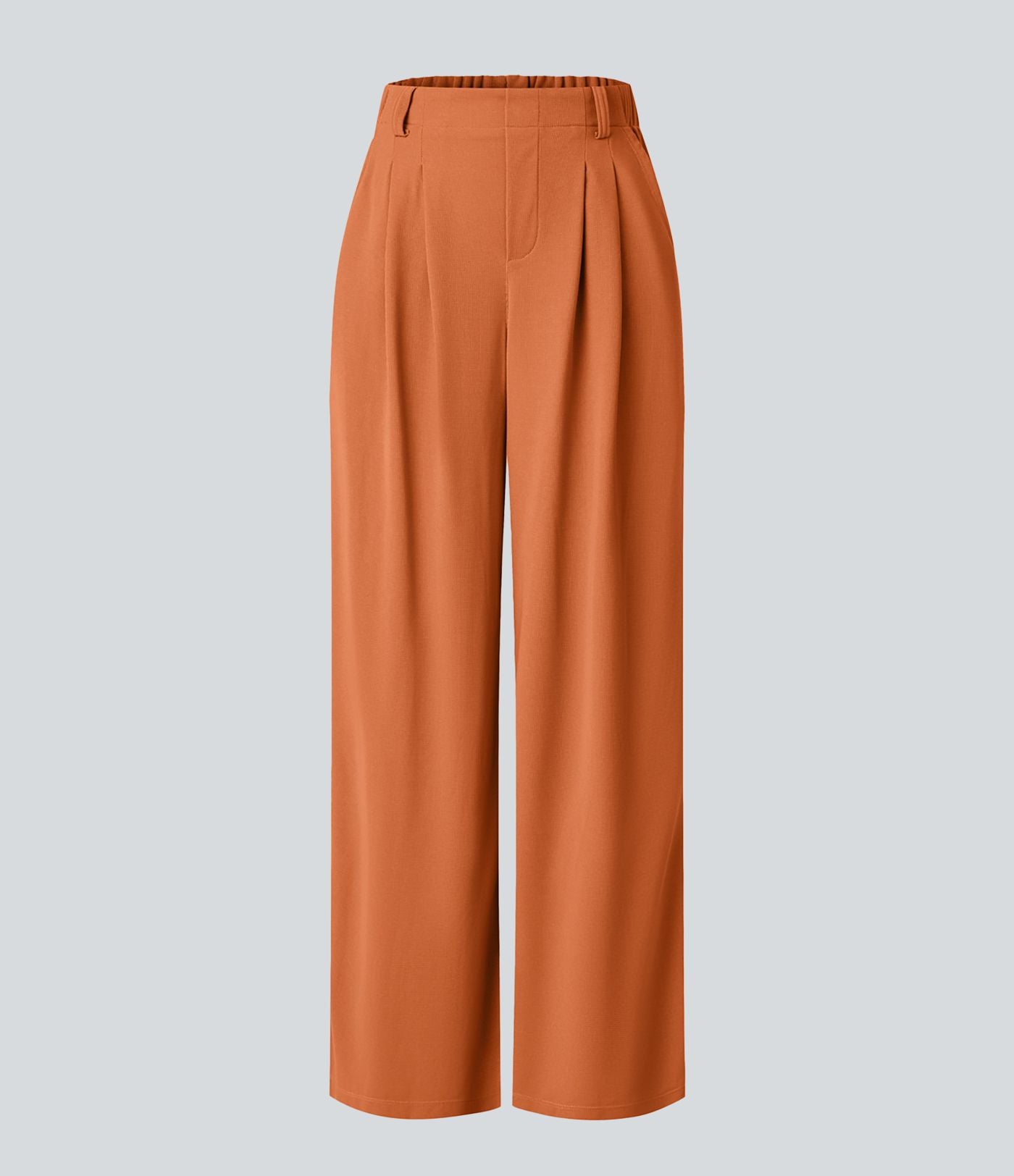 Pantalon Tailleur Large Fluide Halara Flex™ Gaufré Taille Haute Poches Latérales