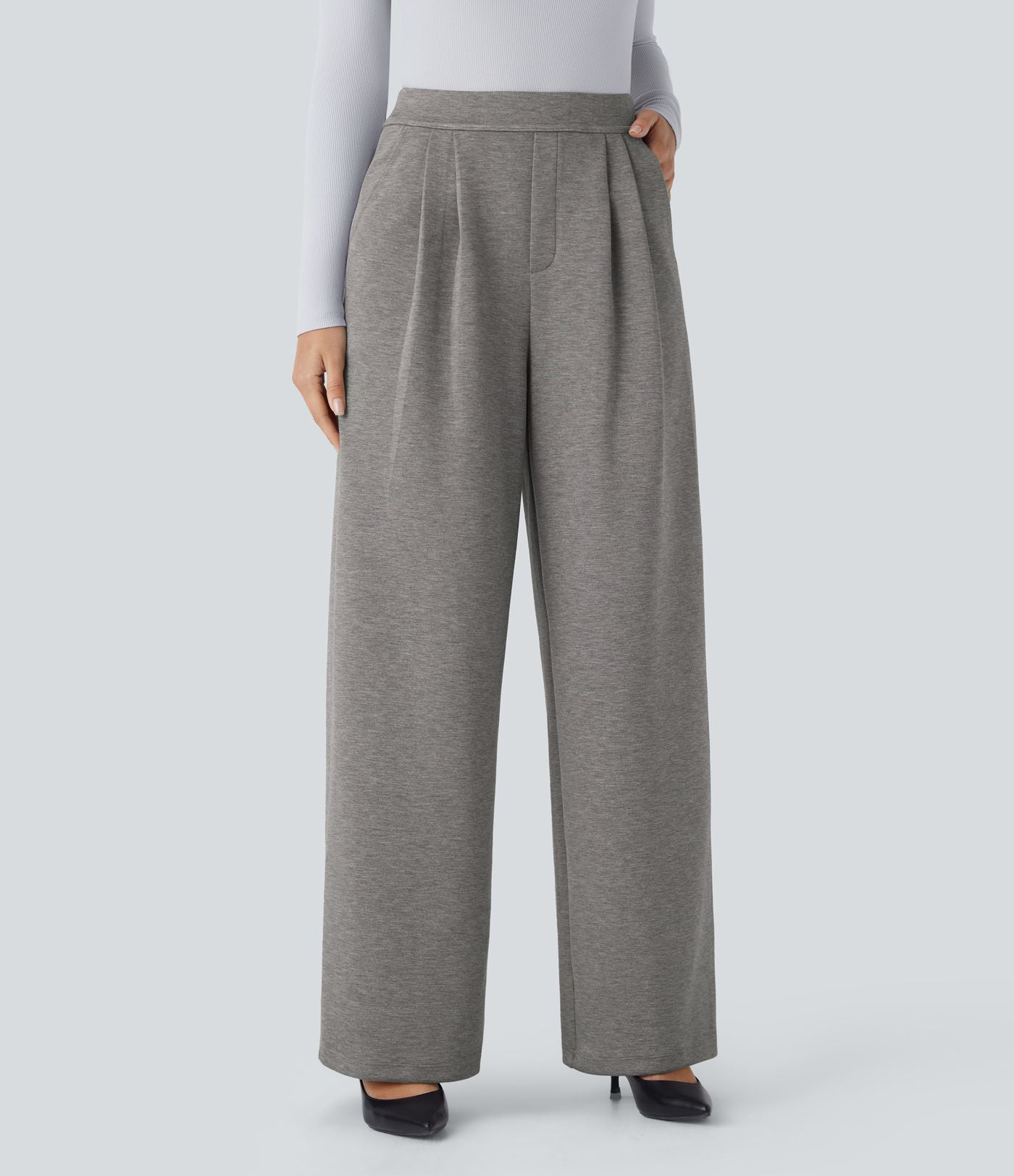 Pantalon de travail Halara Flex™ ample taille haute avec poches