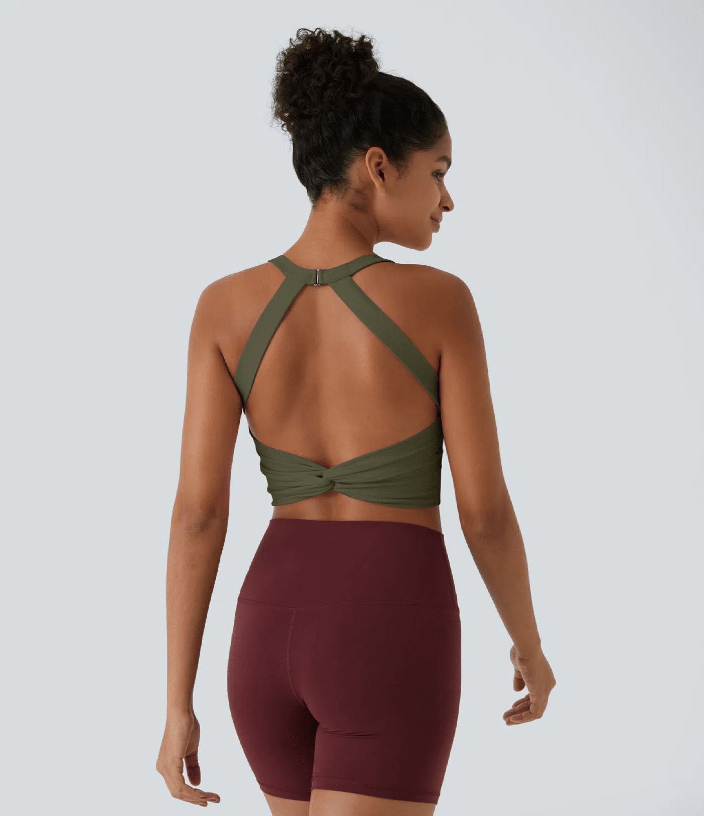 Débardeur yoga court SoftlyZero™ Plush à découpes A-C