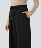 Pantalon décontracté SpacerTek™ taille haute effet baggy, avec cordon de serrage et poches