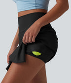 Jupe de danse courte Breezeful™ à taille haute, à volants, 2 en 1, séchage rapide et poches
