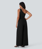 Combinaison de soirée Breezeful™ asymétrique dos nu séchage rapide avec poches latérales