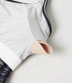 Caraco décontracté Halara UltraSculpt™ jacquard rayé avec dos ajouré, ourlet arrondi et coussinets amovibles