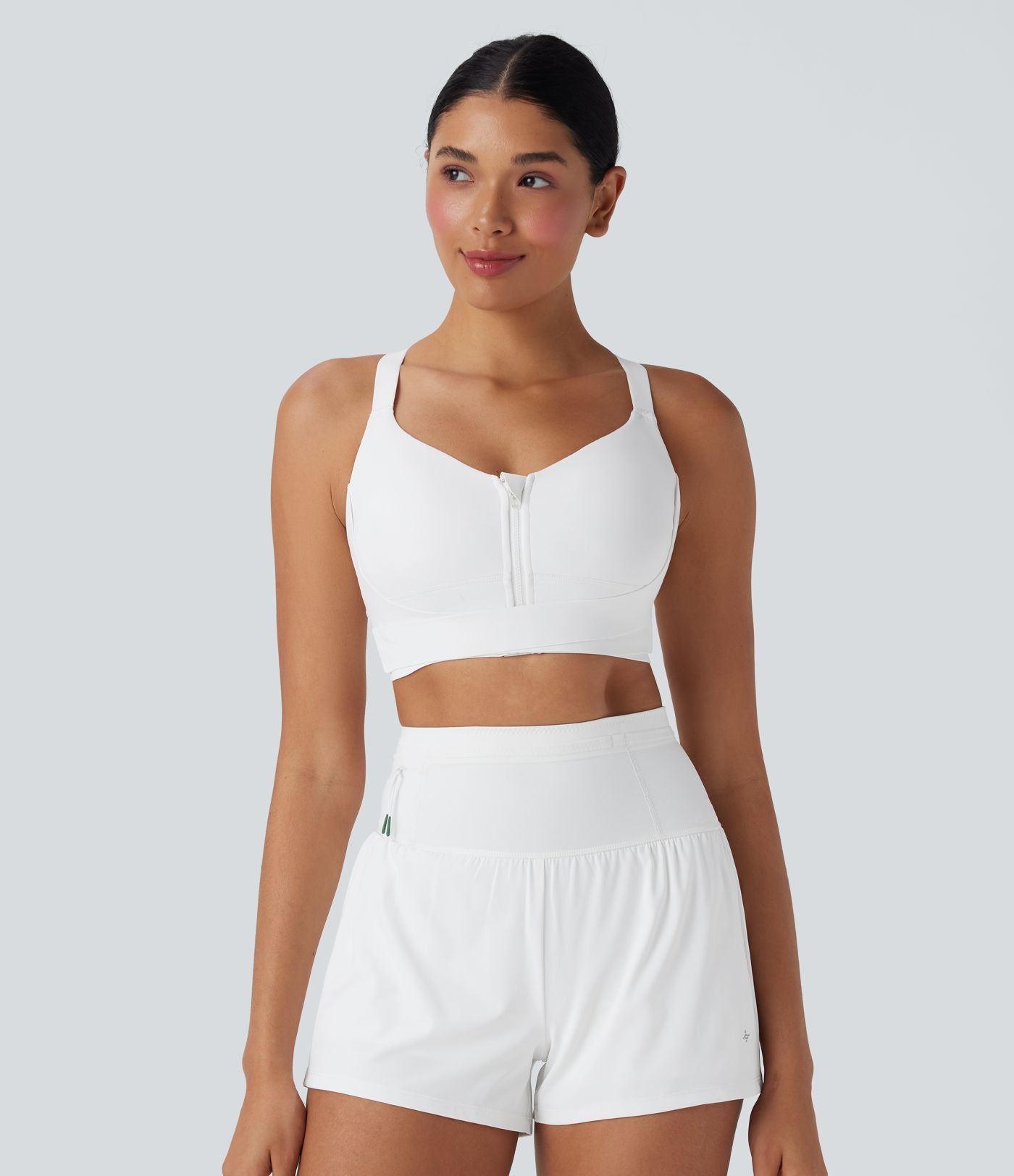 Brassière de sport course SpeedWave™ soutien intermédiaire push-up zip boucle réglable séchage rapide bonnets A-C