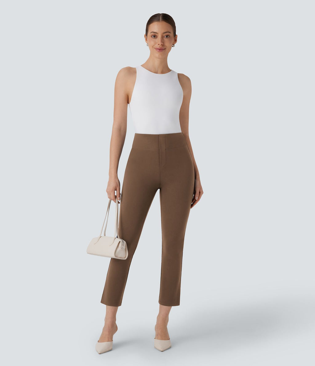 Pantalon de travail fuselé court taille haute Halara Flex™ avec poches