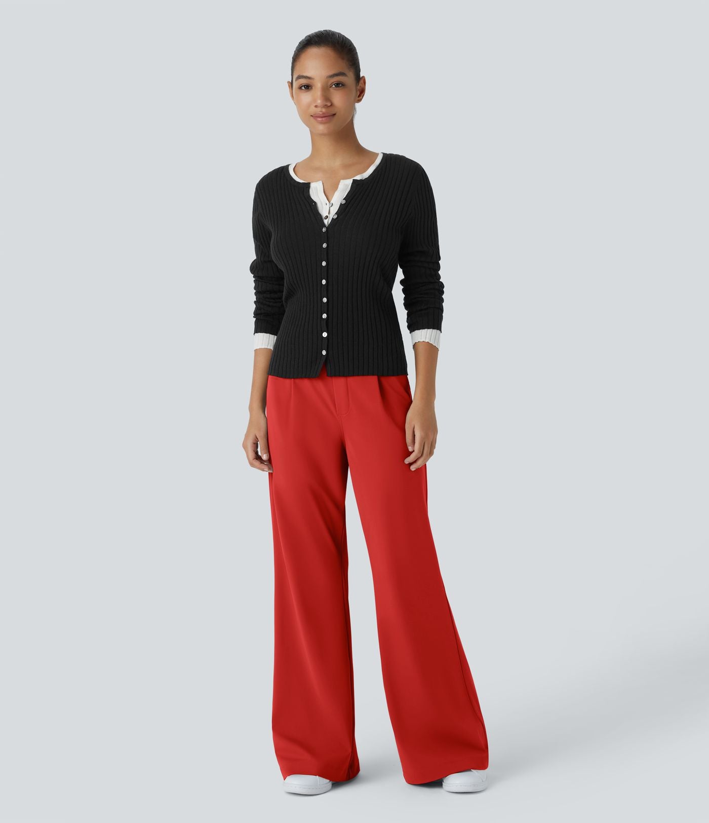Pantalon tailleur évasé taille haute Halara Flex™ DayStretch avec poches