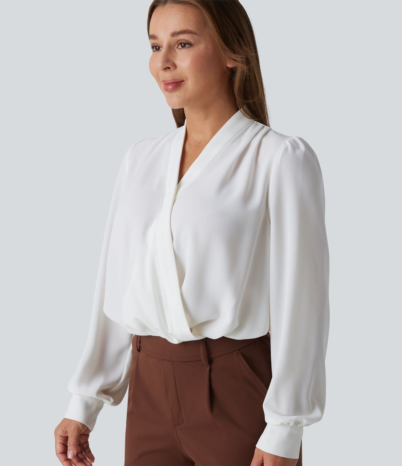 Body manches longues croisé pour le travail