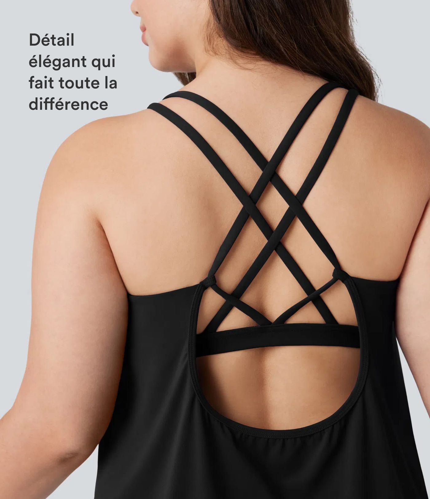 Débardeur running Halara UltraSculpt™ grande taille col rond ourlet arrondi