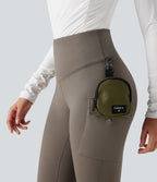 Legging de randonnée polaire gainant taille haute avec poches