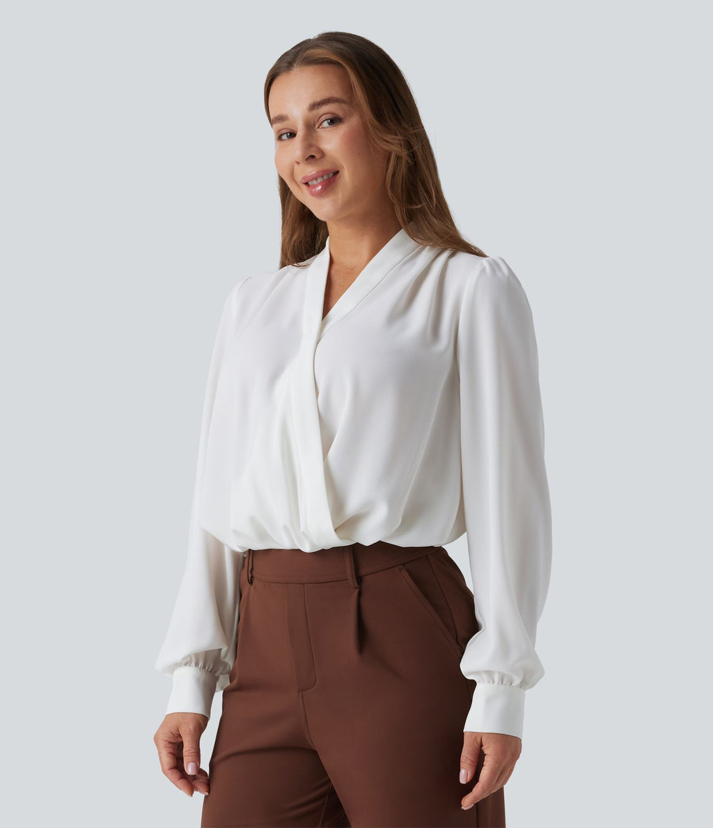 Body manches longues croisé pour le travail