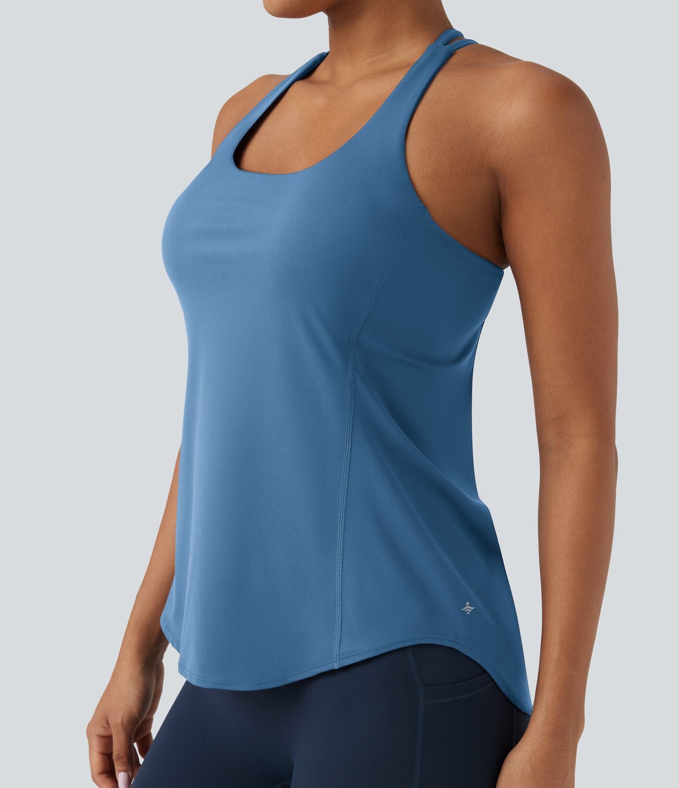 Débardeur running Halara UltraSculpt™ col rond dos croisé bonnets E-G