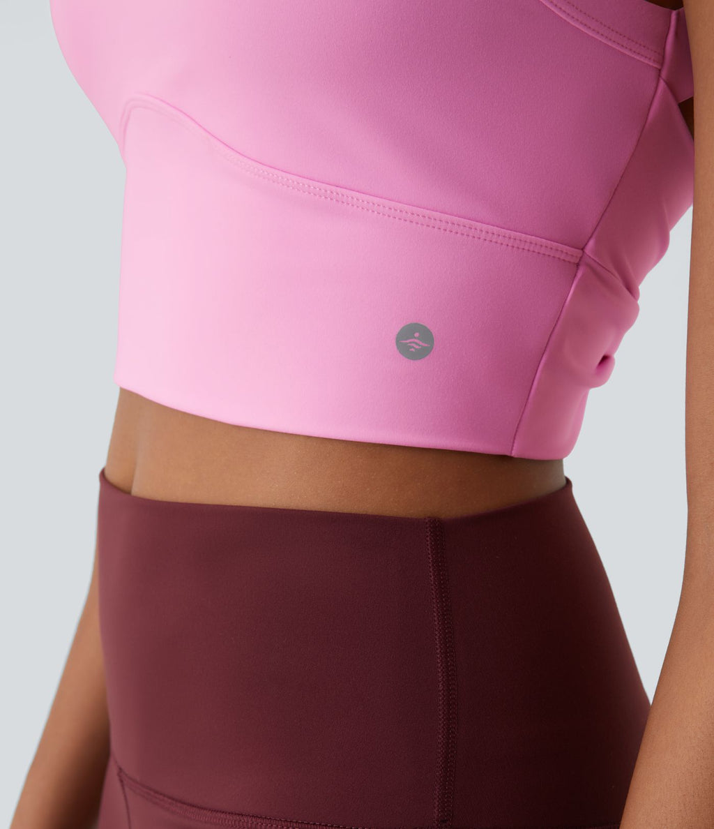 Débardeur yoga court SoftlyZero™ Plush à découpes A-C