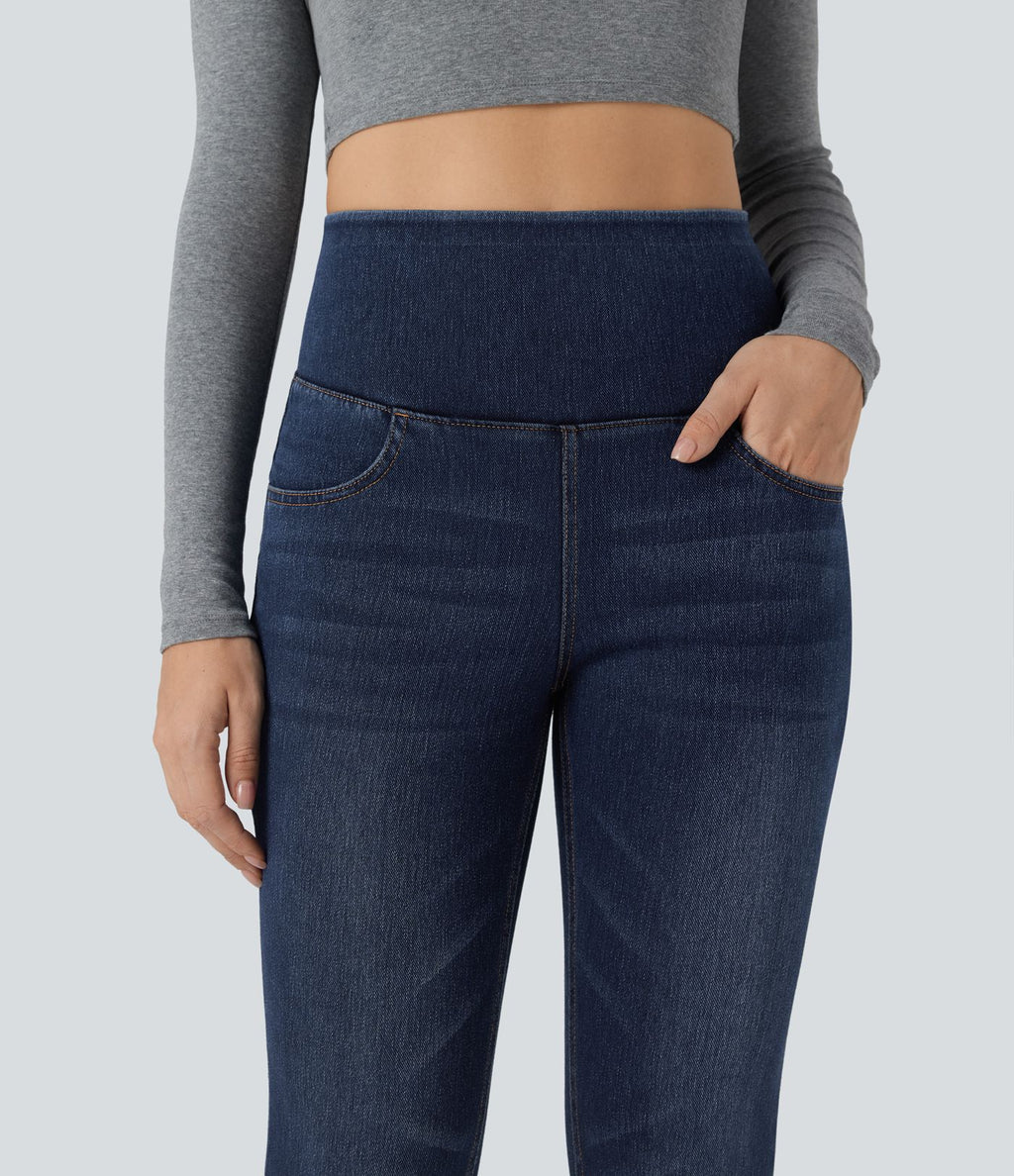 Jean skinny 7/8 Halara Flex™ taille haute dos croisé avec poches