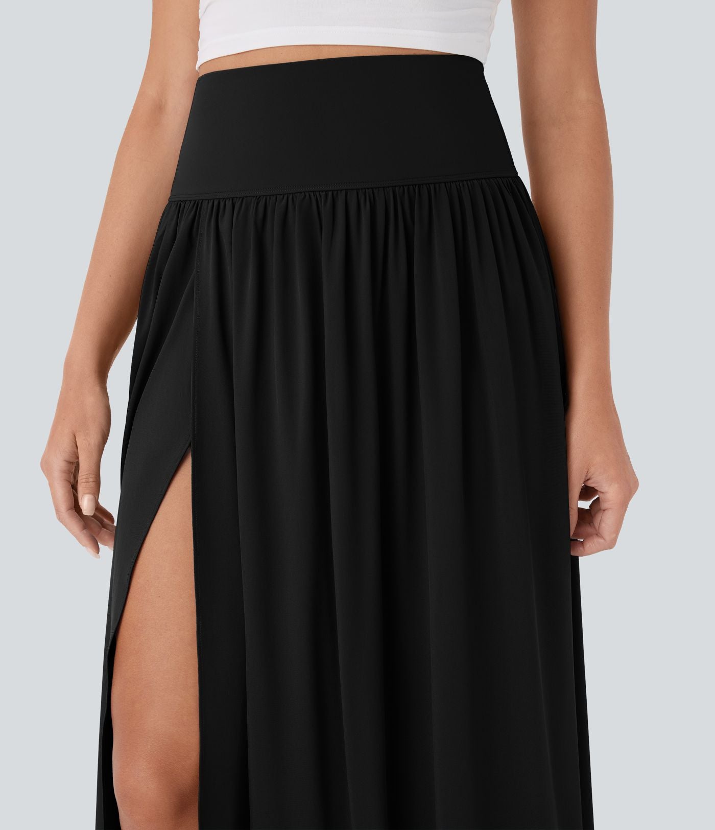 Jupe maxi fluide 2-en-1 gainante taille haute à séchage rapide Breezeful™