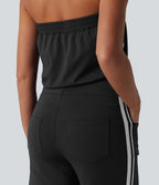 Combinaison casual bustier bandes latérales rayures à séchage rapide SoftlyZero™ QuickDry avec poches - Easy Peasy