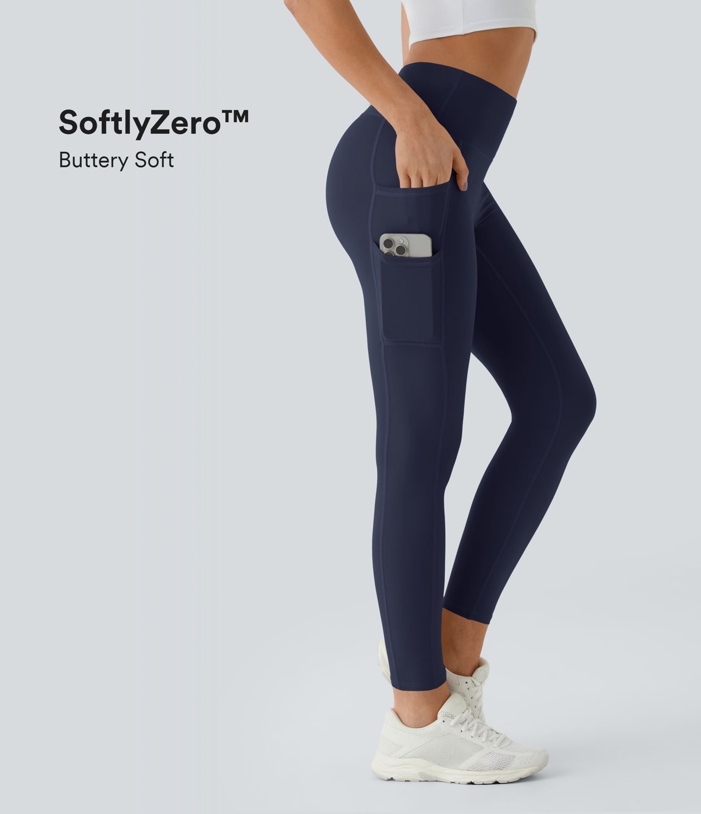 Softlyzero™ Legging Uni Taille Haute Doubles Poches - UPF50+