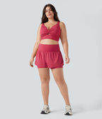 Short tailleur 2-en-1 grande taille SoftlyZero™ Airy taille ultra-haute effet frais InstantCool yoga 12,5 cm avec poches