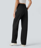 Pantalon coupe droite SoftlyZero™ Plush thermique taille haute avec poches zippées