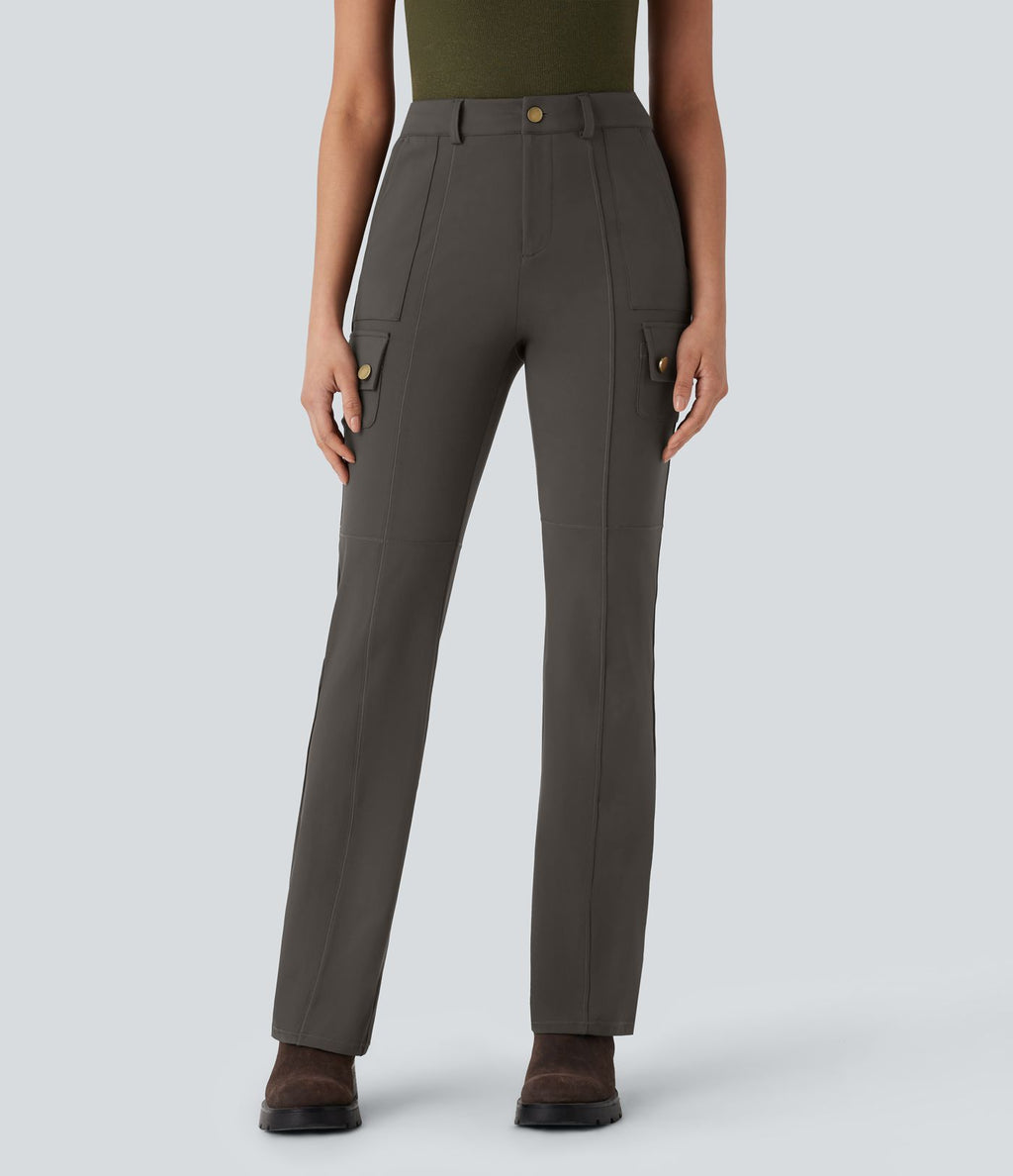 Pantalon cargo bootcut randonnée taille moyenne DayStretch avec poches