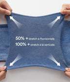 Jean droit Halara Flex™ à taille haute, poches multiples, effet délavé et tissu extensible