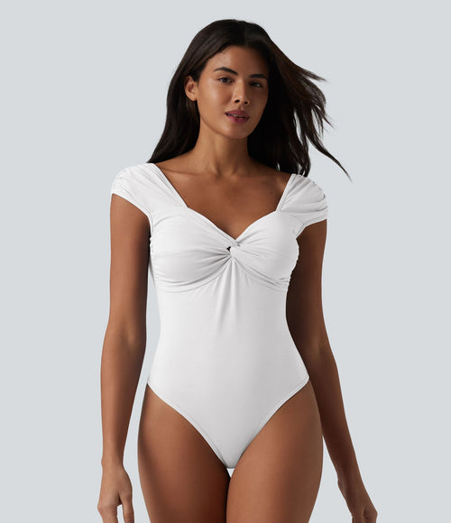 Body casual à manches courtes
