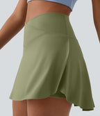 Jupe de tennis mini 2-en-1 quotidienne SoftlyZero™ Airy avec croisement, poche latérale et effet frais InstantCool, Lucid, protection solaire UPF50+