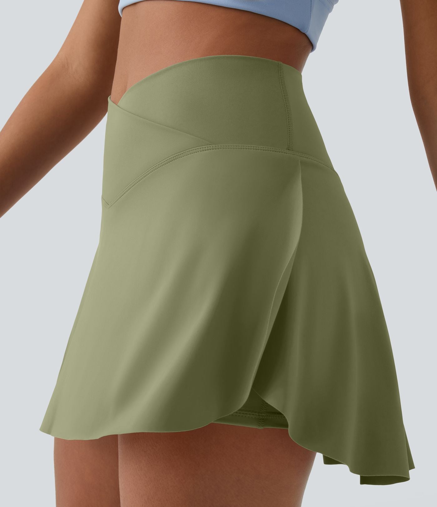 Jupe de tennis mini 2-en-1 quotidienne SoftlyZero™ Airy avec croisement, poche latérale et effet frais InstantCool, Lucid, protection solaire UPF50+
