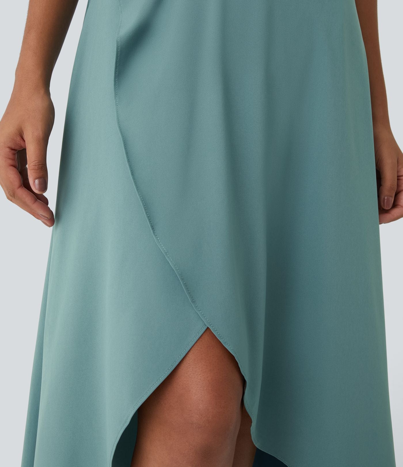 Jupe Longue Casual Breezeful™ Taille Haute à Volants 2en1 Fluide Sèchement Rapide Quotidien Maxi